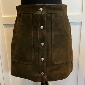 Nasty Girl Brown Leather Mini Skirt Size S